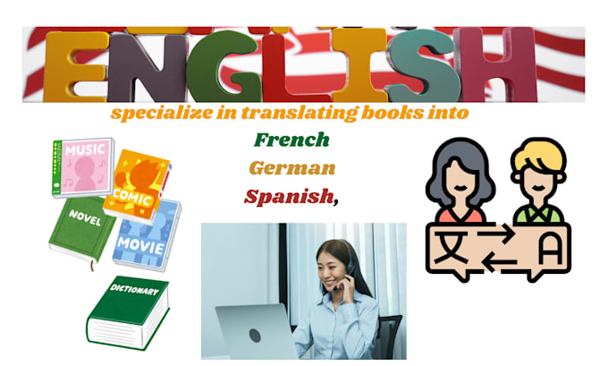 Gig Preview - Expertly translate your book in spanish, french, german, english