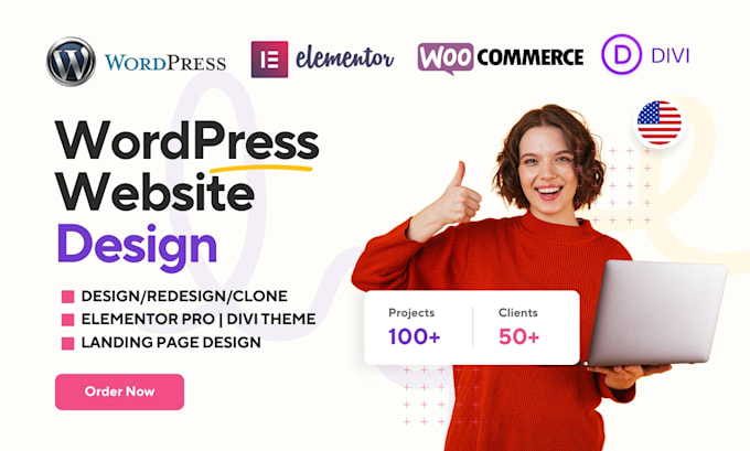 Bestseller - wordpress website design with elementor, wordpress website landing page design