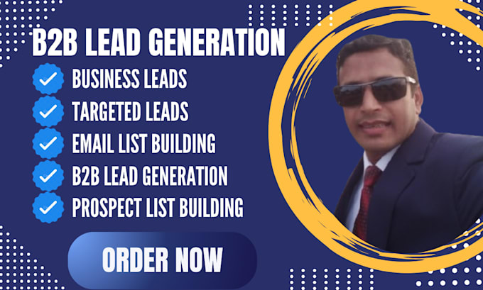 Bestseller - do b2b lead generation, linkedin lead, business lead and email list building