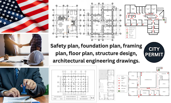 Gig Preview - Draw stamp safety plan, foundation plan, framing plan, structure engineer design