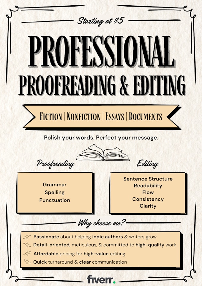 Bestseller - proofread and edit your book, essay, or document