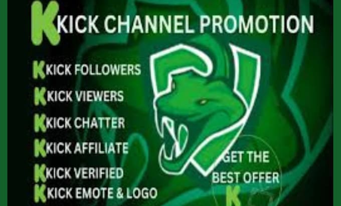 Gig Preview - Kick channel promotion, kick followers, kick chatters, steam game promotion kcip