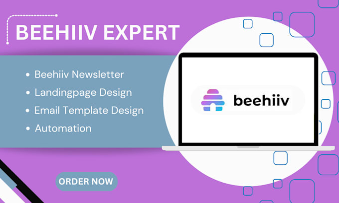 Gig Preview - Setup beehiiv account beehiiv ai newsletter template design beehiiv landing page