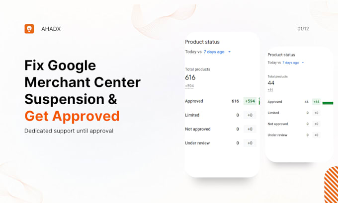 Gig Preview - Fix google merchant center suspension and get approval