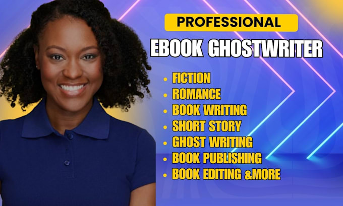 Gig Preview - Ghostwrite your fiction or non fiction book as ghostwriter, ebook ghostwriter