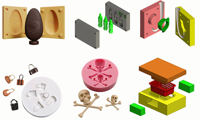 Gig Preview - Do silicone mold 3d design, plastic injection mold design, mold for candy, toy