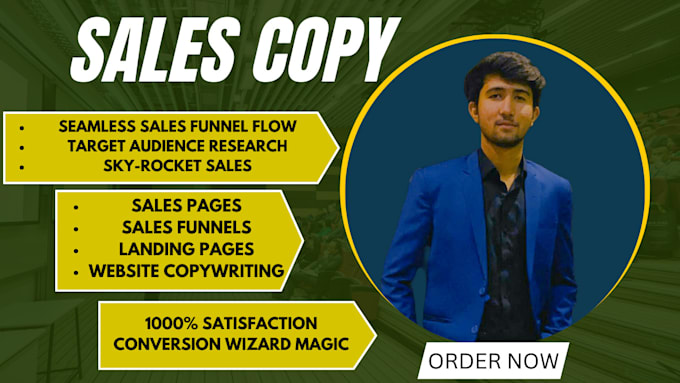 Gig Preview - Copywrite sales copy for landing pages, sales pages, sales funnels