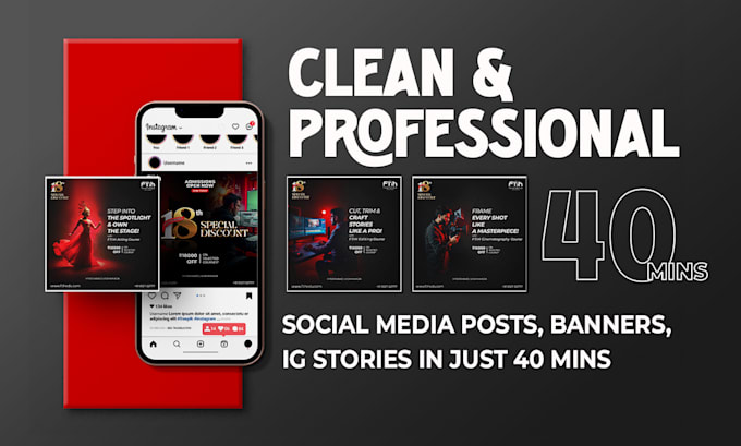 Bestseller - design clean and professional social media posts, ads, and banners