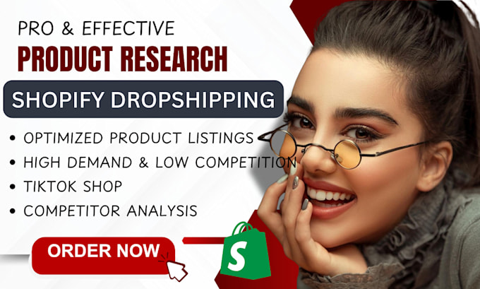 Gig Preview - Do products research, listing for shopify ecommerce dropshipping, tiktok shops