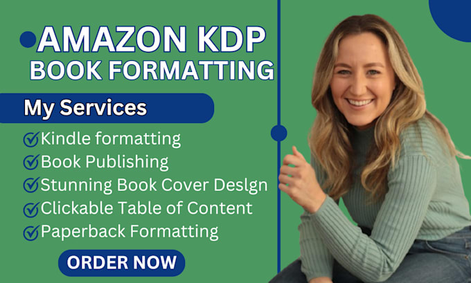 Gig Preview - Do book formatting for amazon kdp paperback ebook formatting kdp book publishing