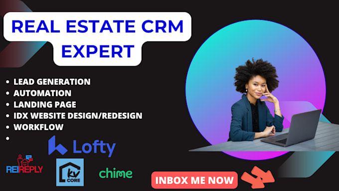 Bestseller - setup lofty CRM website, kvcore, chime,  boldtrail, follow up boss, kv core CRM