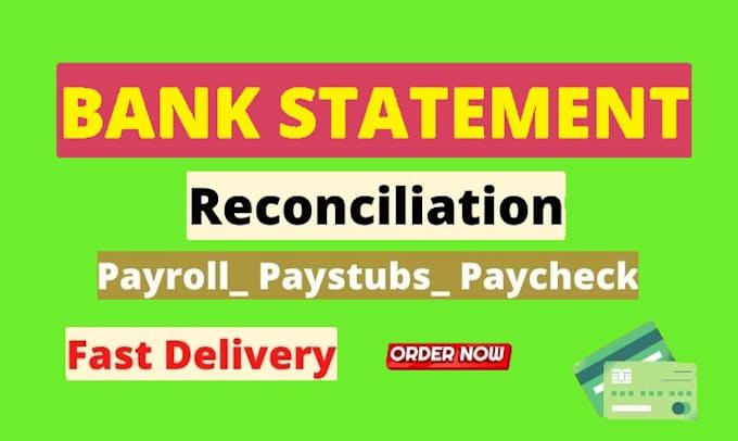 Bestseller - editable bank statement and bank statement match with check stub very fast