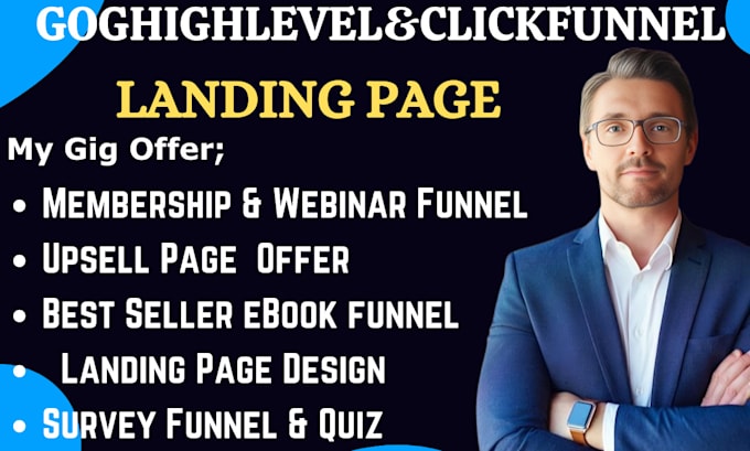 Gig Preview - Create high converting landing page sales funnel in clickfunnel and goghighlevel