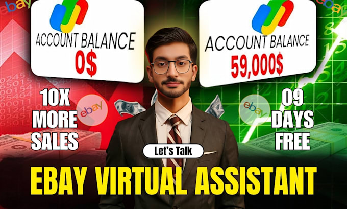 Gig Preview - Be ebay virtual assistant, ebay usa, ebay uk, ebay australia store manager