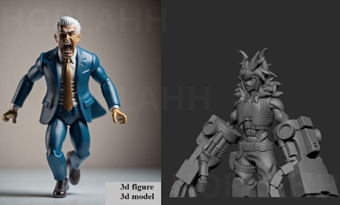 Gig Preview - Sculpt 3d figure 3d action figure figurine toy figure stl file for 3d printing