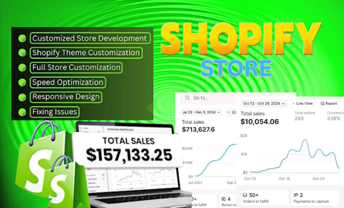 Gig Preview - Create shopify dropshipping store shopify store design shopify website redesign