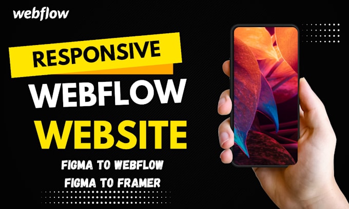 Gig Preview - Design responsive webflow website, figma to webflow, webflow landing page