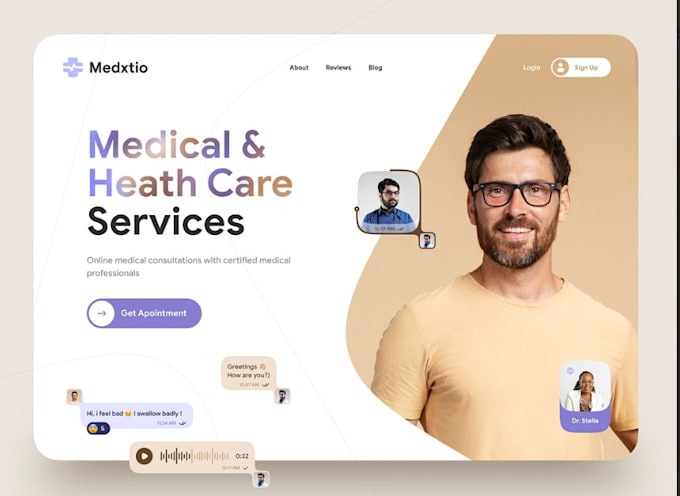 Gig Preview - Design medical and healthcare website