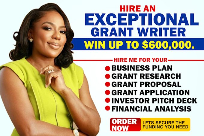 Bestseller - do grant writing, grant research, grant proposal, apply for grant, business plan