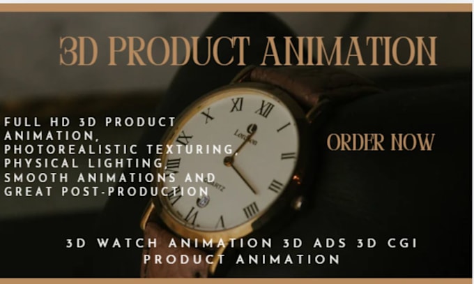 Bestseller - do 3d product animation video 3d watch animation 3d cgi product animation 3d ads