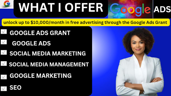 Gig Preview - Set up manage google ad grants for non profit