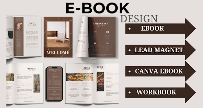 Gig Preview - Design ebook, lead magnet canva ebook and worbook in canva