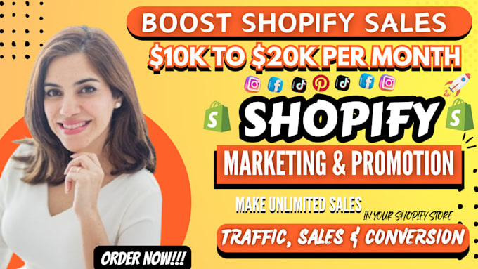 Gig Preview - Boost shopify sales shopify dropshipping marketing shopify website promotion