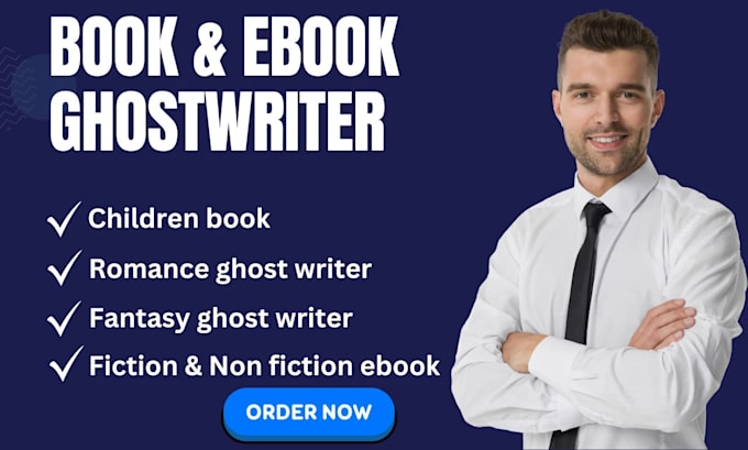 Gig Preview - Be your fiction and romance fiction ghostwriter