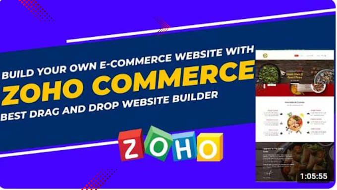 Gig Preview - Zoho sites zoho commerce zoho salesiq zoho landing page zoho crm event website