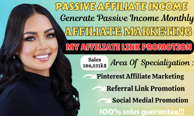 Gig Preview - Promote my affiliate link affiliate referral link pinterest affiliate marketing