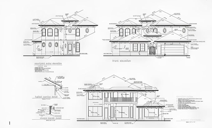 Gig Preview - Draw architectural construction cad elevation, stamp permit drawings approval