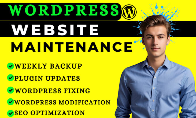 Gig Preview - Wordpress website maintenance, updates, management, troubleshoot, help, support