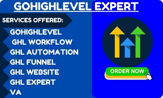 Gig Preview - Setup gohighlevel workflow automation gohighlevel funnel ghl website expert VA