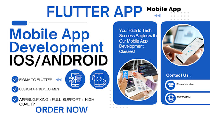 Gig Preview - Custom mobile app ios app android app flutter app developer, figma to flutter