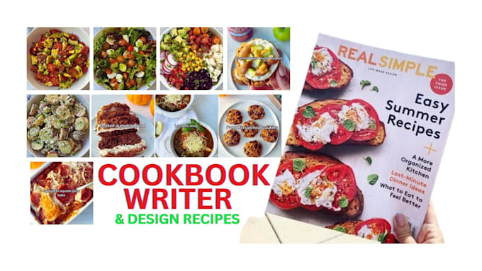 Gig Preview - Design recipe book cookbook writer cookbook recipe blog amazon ebook writer