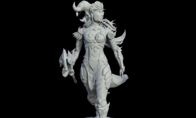 Gig Preview - Sculpt 3d model, 3d character design, game art in zbrush for 3d printing