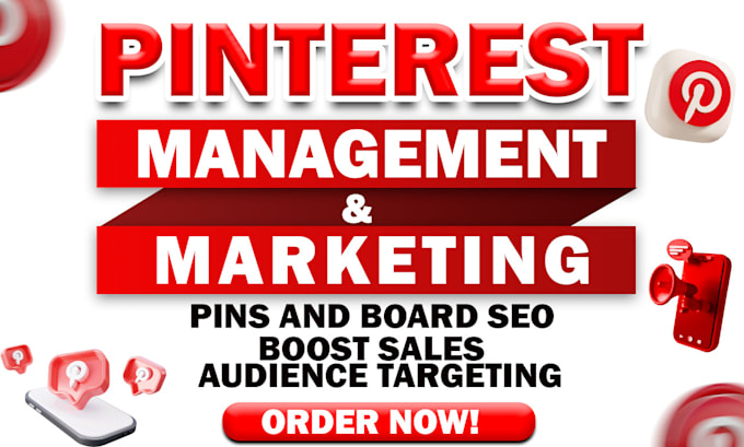 Gig Preview - Create pins and boards as your pinterest marketing manager