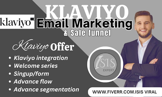 Gig Preview - Setup your custom mailchimp or klaviyo email marketing flows