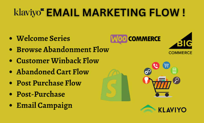 Gig Preview - Setup your klaviyo email marketing flow