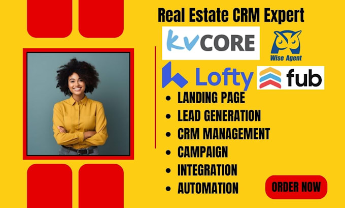 Gig Preview - Setup lofty CRM website, boldtail, kvcore, chime, follow up boss, kv core CRM