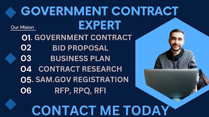 Gig Preview - Do government contract research, winning bid proposal, rfp, rfq proposal