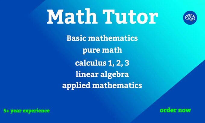 Gig Preview - Teach statistics calculus linear algebra trigonometry and mathematics