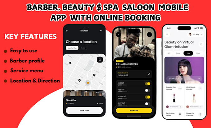 Gig Preview - Develop beauty, spa and barber mobile app with appointment booking