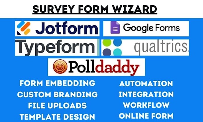 Gig Preview - Build google forms jotform typeform questionnaire qualtrics polldaddy enalyzer