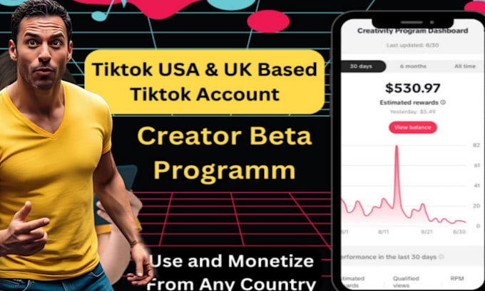 Gig Preview - Create tiktok UK account, USA tiktok, beta program