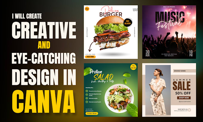 Gig Preview - Design instagram story, post, flyer, brochure, poster, banner, ads in canva