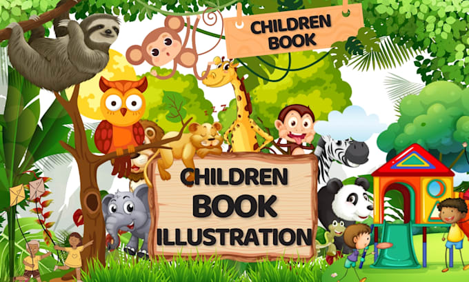 Gig Preview - Children book illustration and children story book cover