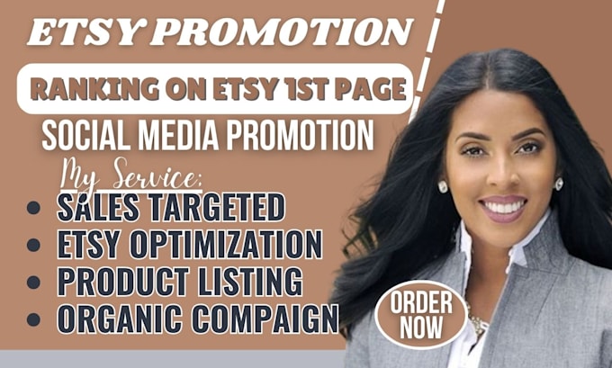 Gig Preview - Rank etsy listing with etsy SEO, etsy store promotion, etsy shop marketing sales