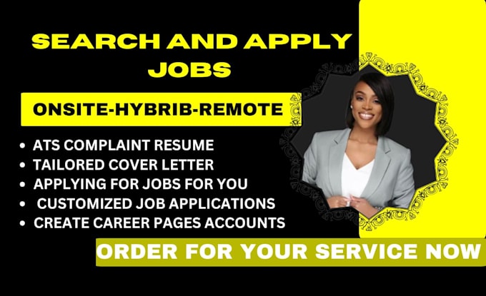 Gig Preview - Search and apply for remote jobs and onsite jobs or apply any job application