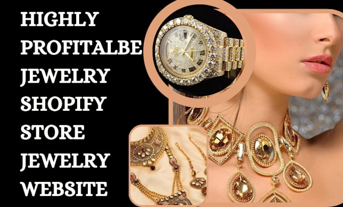 Gig Preview - Design profitable jewelry shopify  necklace store jewelry dropshipping website